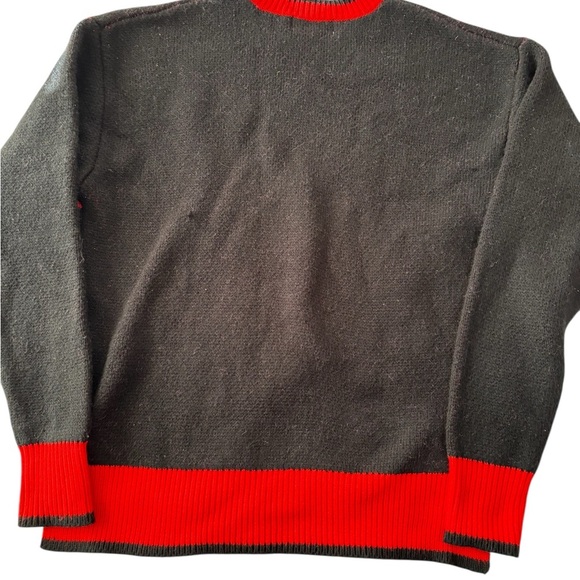 Juicy Couture Womens Crewneck Sweater Crowns Spellout Pink Red Black S Tiny Flaw - Picture 5 of 7